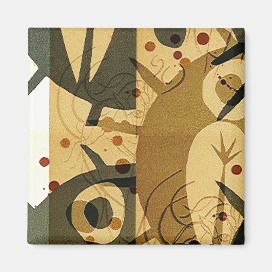 Innocentie in Extremis Brown Grunge Magnet (Voorkant)