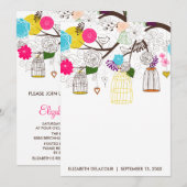 Innodiging tot het Baby shower van de flora Kaart (Voorkant / Achterkant)