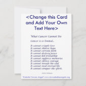 Innodiging van Colorful Cancer Angel Kaart (Achterkant)