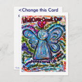 Innodiging van Colorful Cancer Angel Kaart (Voorkant / Achterkant)