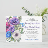 Innodiging voor kleurrijke Anemone Flower Floral W Kaart (Staand voorkant)