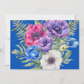 Innodiging voor kleurrijke Anemone Flower Floral W Kaart (Achterkant)