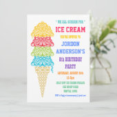 Innodiging voor kleurrijke Ice Cream-kloon Kaart (Staand voorkant)