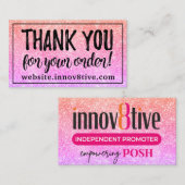 Innov8tive Posh, dank je wel Visitekaartje (Voorkant / Achterkant)