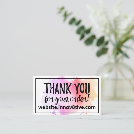 Innov8tive Posh, dank je wel Visitekaartje (Staand voorkant)