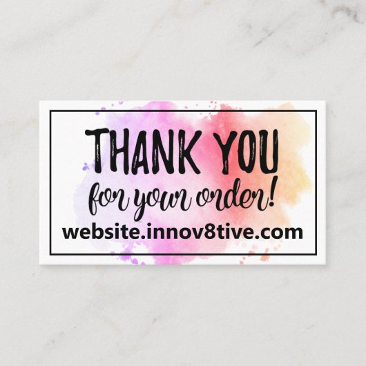 Innov8tive Posh, dank je wel Visitekaartje (Voorkant)