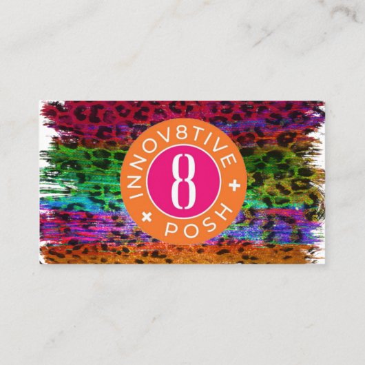 Innov8tive Posh leopard print visitekaartje (Achterkant)
