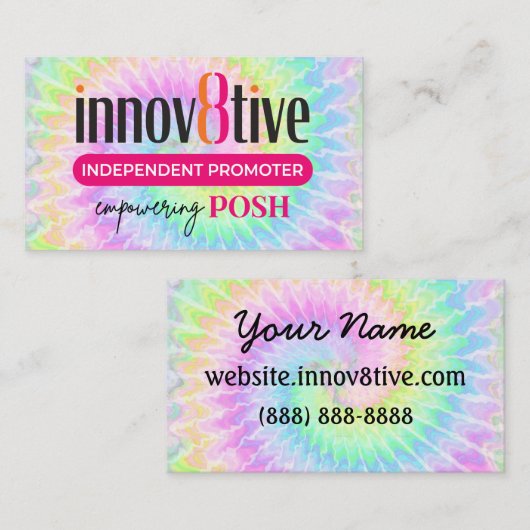 Innov8tive Posh tie visitekaartje design (Voorkant / Achterkant)