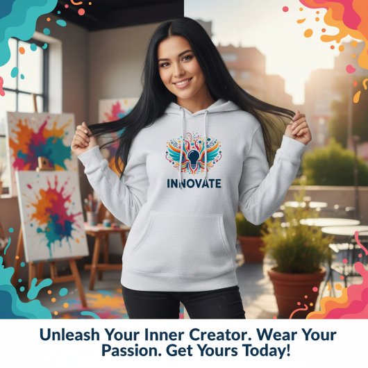 Innovate Lightbulb Color Splash Art Hoodie