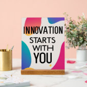 Innovatie begint bij jezelf acryl bord (Huwelijk)