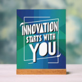 Innovatie begint bij jezelf acryl bord (Neutraal)