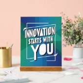 Innovatie begint bij jezelf acryl bord (Huwelijk)