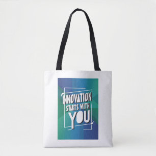 Innovatie begint bij jezelf tote bag