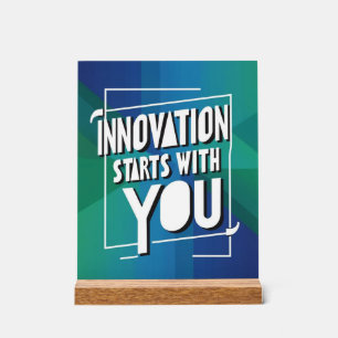 Innovatie begint bij jou acryl bord
