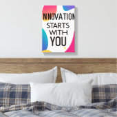 Innovatie begint bij jou canvas afdruk (Insitu (Slaapkamer))