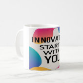 Innovatie begint bij jou koffiemok (Voorkant links)