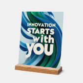 Innovatie begint bij jou optie 2 acryl bord (Hoek)