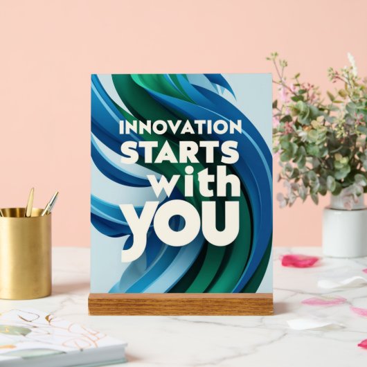 Innovatie begint bij jou optie 2 acryl bord (Huwelijk)