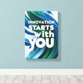 Innovatie begint bij jou optie 2 canvas afdruk (Insitu (Houten vloer))