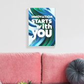 Innovatie begint bij jou optie 2 canvas afdruk (Insitu (Woonkamer))