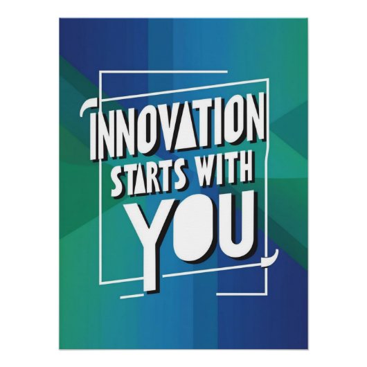 Innovatie begint bij jou perfect poster (Voorkant)