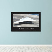 Innovatie: Inspirerend citaat 1 Canvas Afdruk (Insitu (Houten vloer))