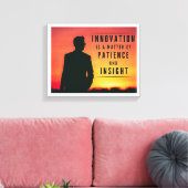 Innovatie is een kwestie van geduld en inzicht canvas afdruk (Insitu (Woonkamer))