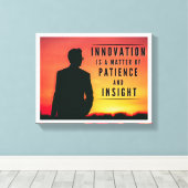 Innovatie is een kwestie van geduld en inzicht canvas afdruk (Insitu (Houten vloer))