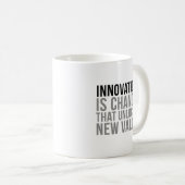Innovatie is verandering koffiemok (Voorkant rechts)
