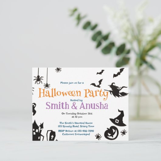 Innovatie Volwassen Halloweenfeest Uitnodiging Briefkaart (Staand voorkant)