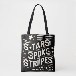 Innovatief patriottisch ontwerp: sterren, spooks,  tote bag