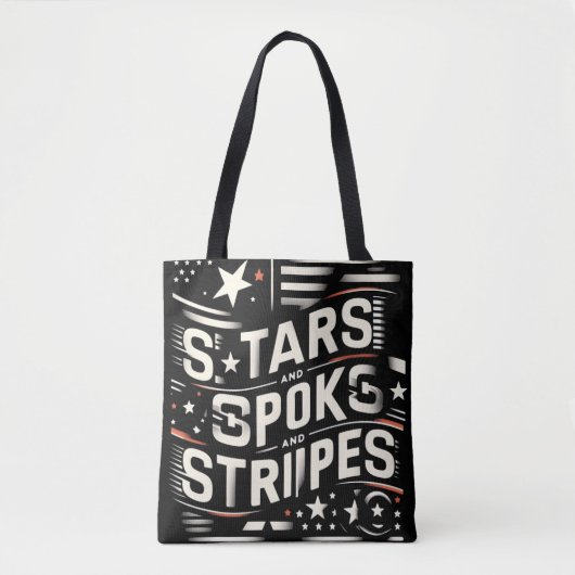 Innovatief patriottisch ontwerp: sterren, spooks, tote bag (Voorkant)