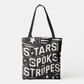 Innovatief patriottisch ontwerp: sterren, spooks, tote bag (Achterkant)
