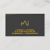 Innovatief visitekaartje met gouden accenten (Achterkant)