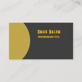 Innovatief visitekaartje met gouden accenten