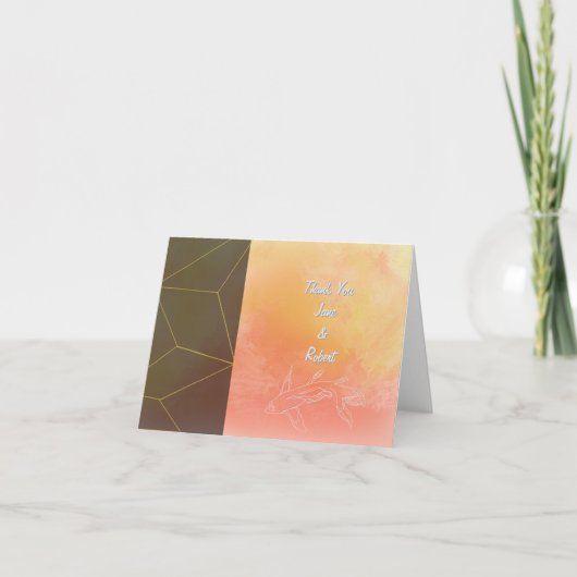 Innovatieve horizontale Abstracte bedankkaarten Bedankkaart (Voorkant)