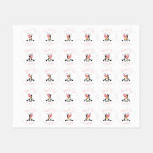 Innovatieve roze Koe Labels (Vel)