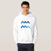 Innovatieve Waterman Flow – elektrisch blauw Hoodie (Voorkant volledig)