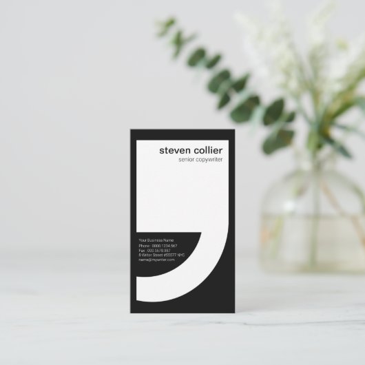 Innovatieve witte grove prijsaanduiding Mark Copyw Visitekaartje (Staand voorkant)