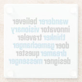 Innovator Gamechanger Visionary Dreamweaver Label  Glazen Onderzetter (Achterkant)