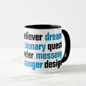 Innovator Gamechanger Visionary Dreamweaver Label  Mok (Voorkant rechts)