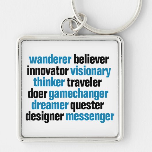 Innovator Gamechanger Visionary Dreamweaver Label  Sleutelhanger (Voorkant)