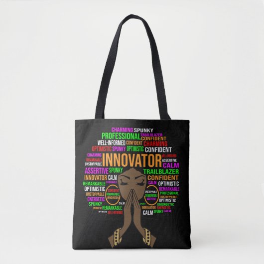 Innovator zwart moeder Christelijk ma vrouw melani Tote Bag (Voorkant)