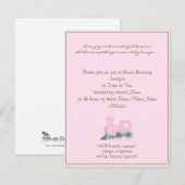 Innoverend Baby shower voor roze bovengrens Kaart (Voorkant / Achterkant)
