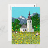 Innsbruck Austria Landscape Whimsical Art Briefkaart (Voorkant / Achterkant)