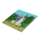 Innsbruck Austria Landscape Whimsical Art Tegeltje (Zijkant)