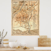  Innsbruck Austria Map (1922) Poster (Keuken)