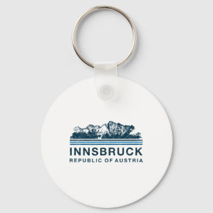 Innsbruck Austria Mountains Austrian Skiing Vintag Sleutelhanger