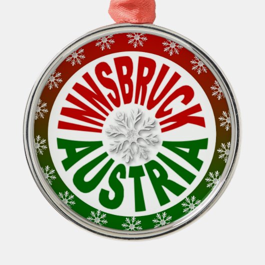 Innsbruck Austria red green ornament (Voorkant)