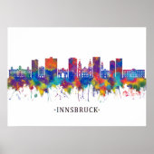 Innsbruck Austria Skyline Poster (Voorkant)